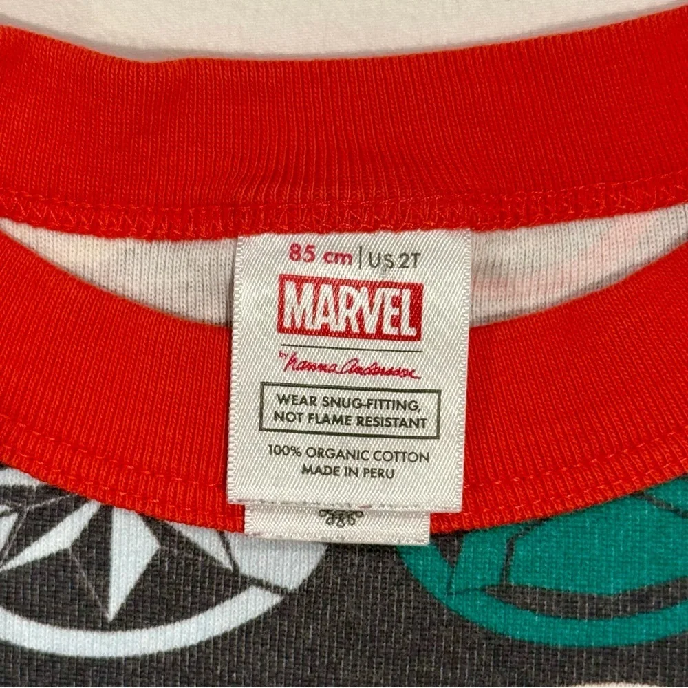 Hanna Andersson Marvel Pajamas Boys 2T 85 cm Avengers Long Johns Spiderman Thor